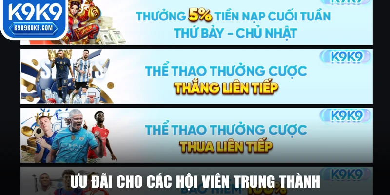 Ưu đãi cho các hội viên trung thành